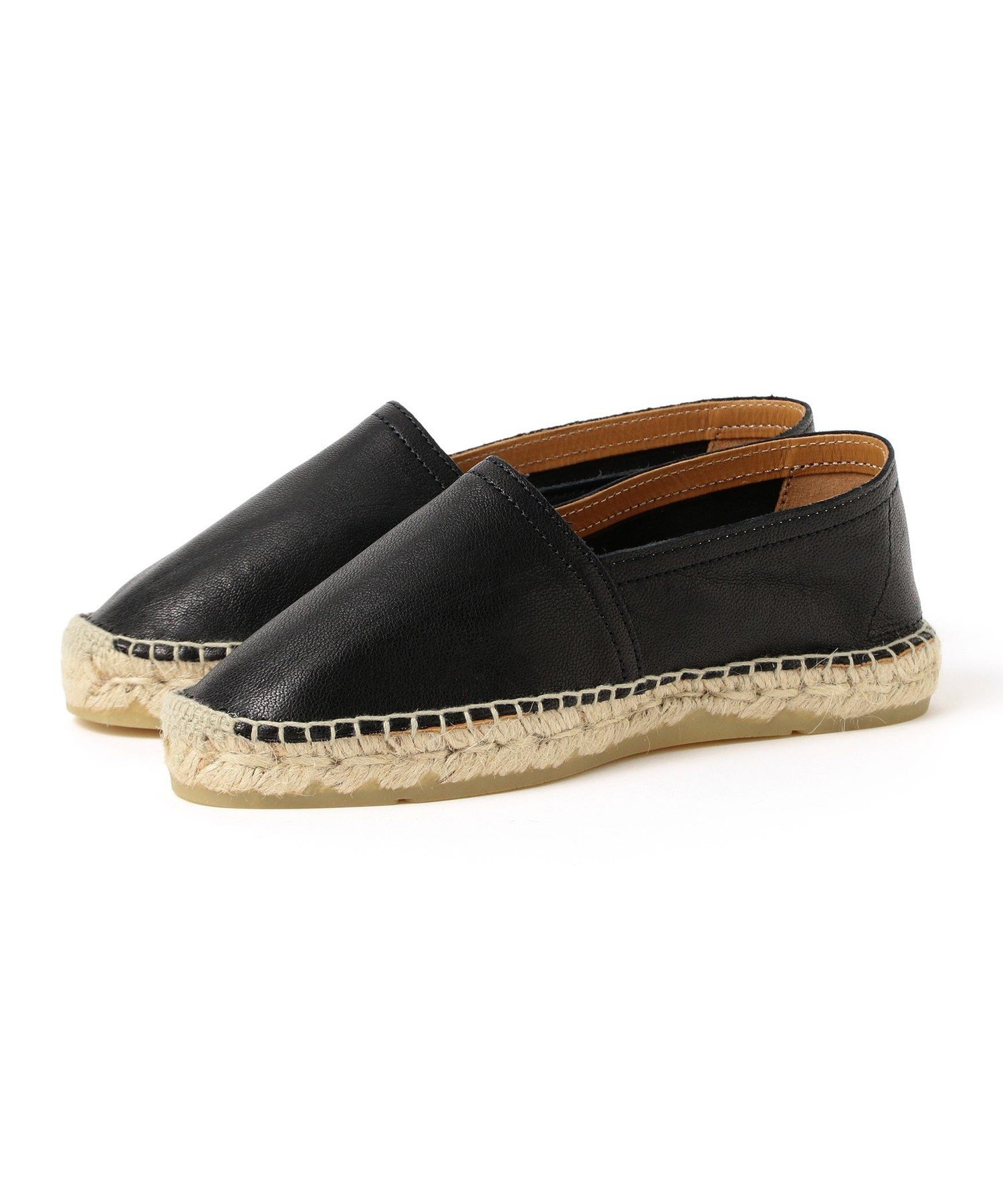 Demi-Luxe BEAMS 【別注】Don Quichosse / ION レザー エスパドリーユ デミルクス ビームス シューズ・靴 スニーカー ホワイト ブラック【送料無料】