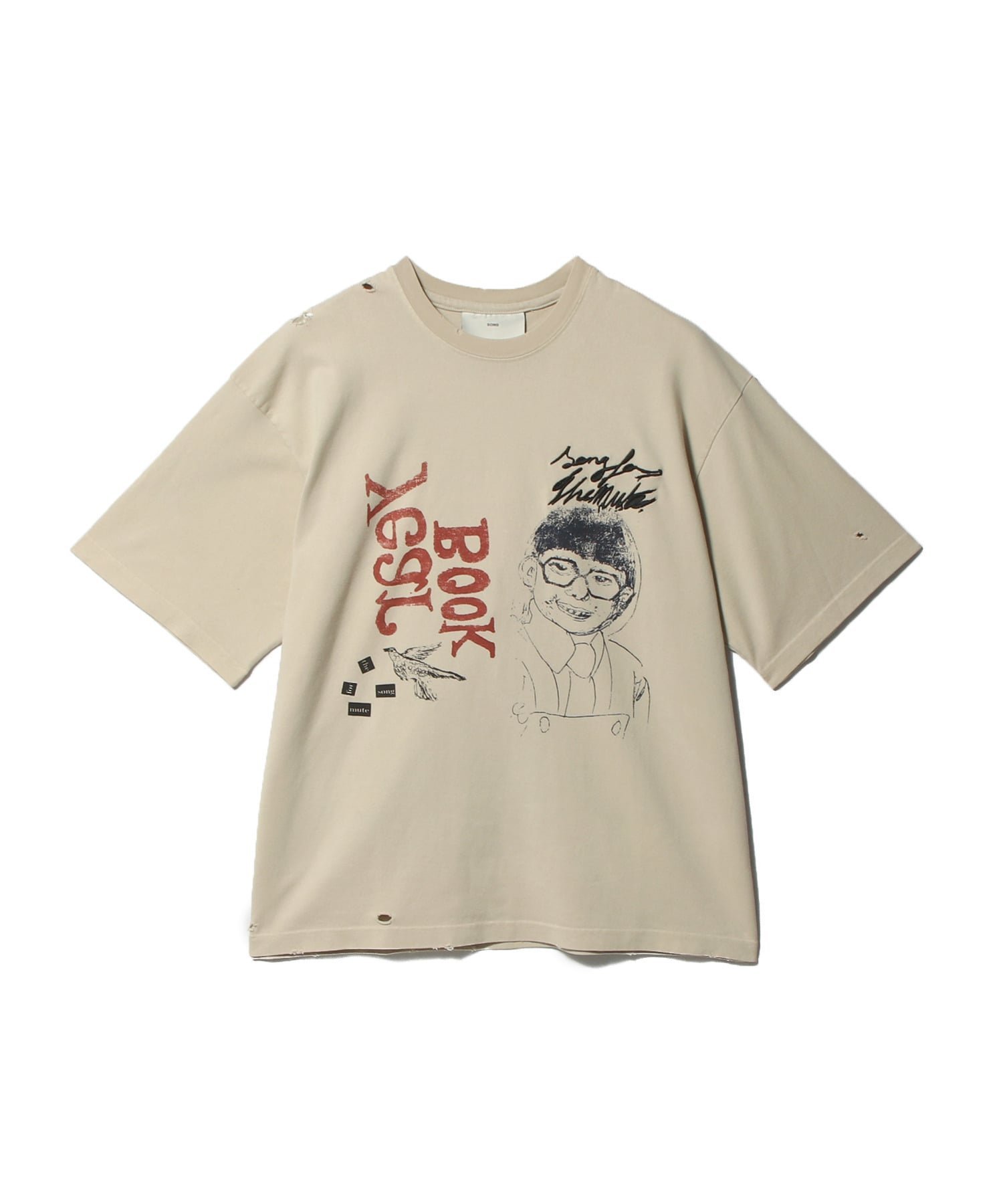 SONG FOR THE MUTE SONG FOR THE MUTE / School Portrait Gym Tee《ESTNATION EXCLUSIVE》 エストネーション トップス カットソー・Tシャツ ベージュ【送料無料】