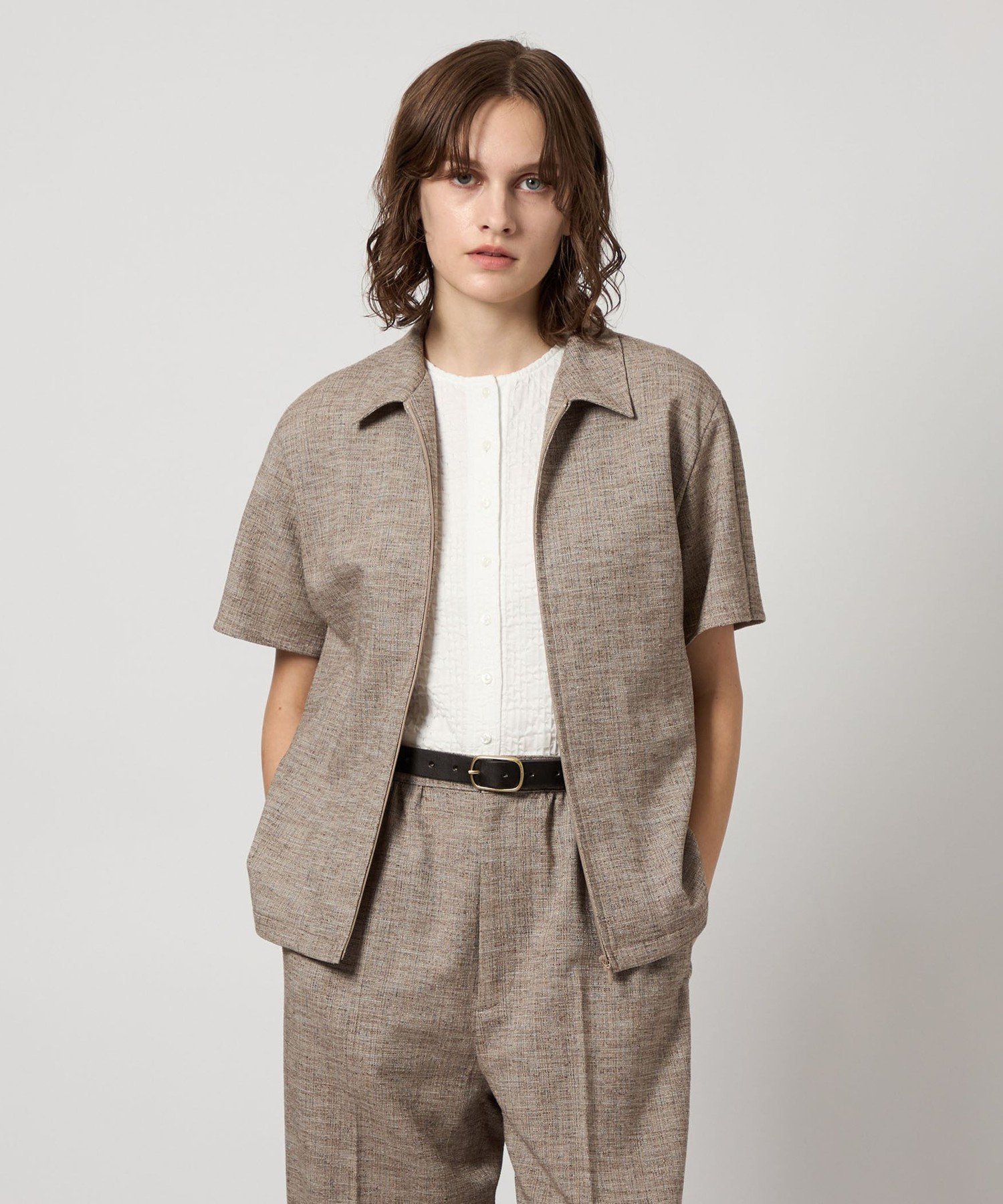 Steven Alan ＜Steven Alan＞TR ブッチャー ブラウス ユナイテッドアローズ アウトレット ワンピース・ドレス チュニック ブラック ベージュ
