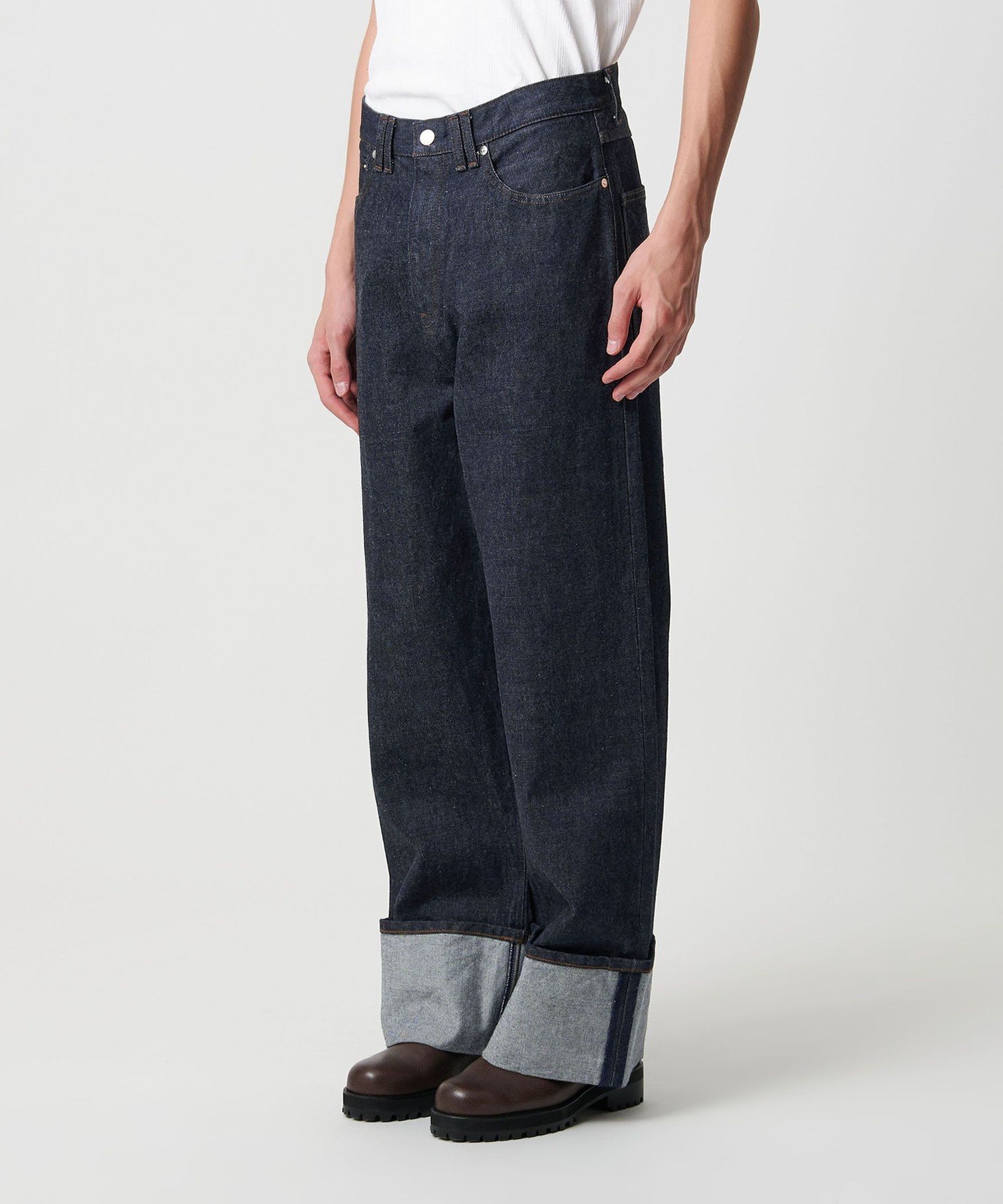 デニム ロールアップ バギー パンツ ユナイテッドアローズ アウトレット パンツ その他のパンツ ネイビー ブラック