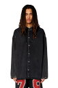 DIESEL メンズ シャツ デニム D-DEWNY-HOOD SHIRT ディーゼル トップス シャツ ブラウス ブラック【送料無料】