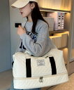 【SALE/30%OFF】miniministore キルティング トラベルバッグ 大容量旅行 ミニミニストア バッグ ボストンバッグ ホワイト ブラック パー...