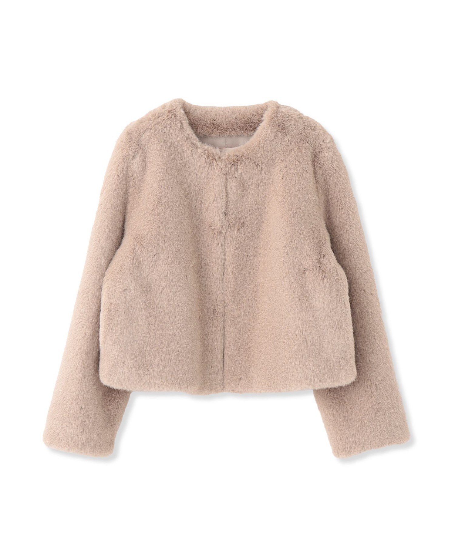 【SALE／20%OFF】EPOCA 【LEMONPLET】フェイクファーショートジャケット《WEB&EPOCA THE SHOP店舗限定》 エポカ ジャケット・アウター その他のジャケット・アウター グレー ベージュ【送料無料】のサムネイル