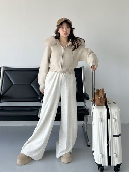 SNIDEL 【WEB限定カラーあり】UVカットスウェットワイドパンツ スナイデル パンツ その他のパンツ グレー グリーン ネイビー【送料無料】のサムネイル