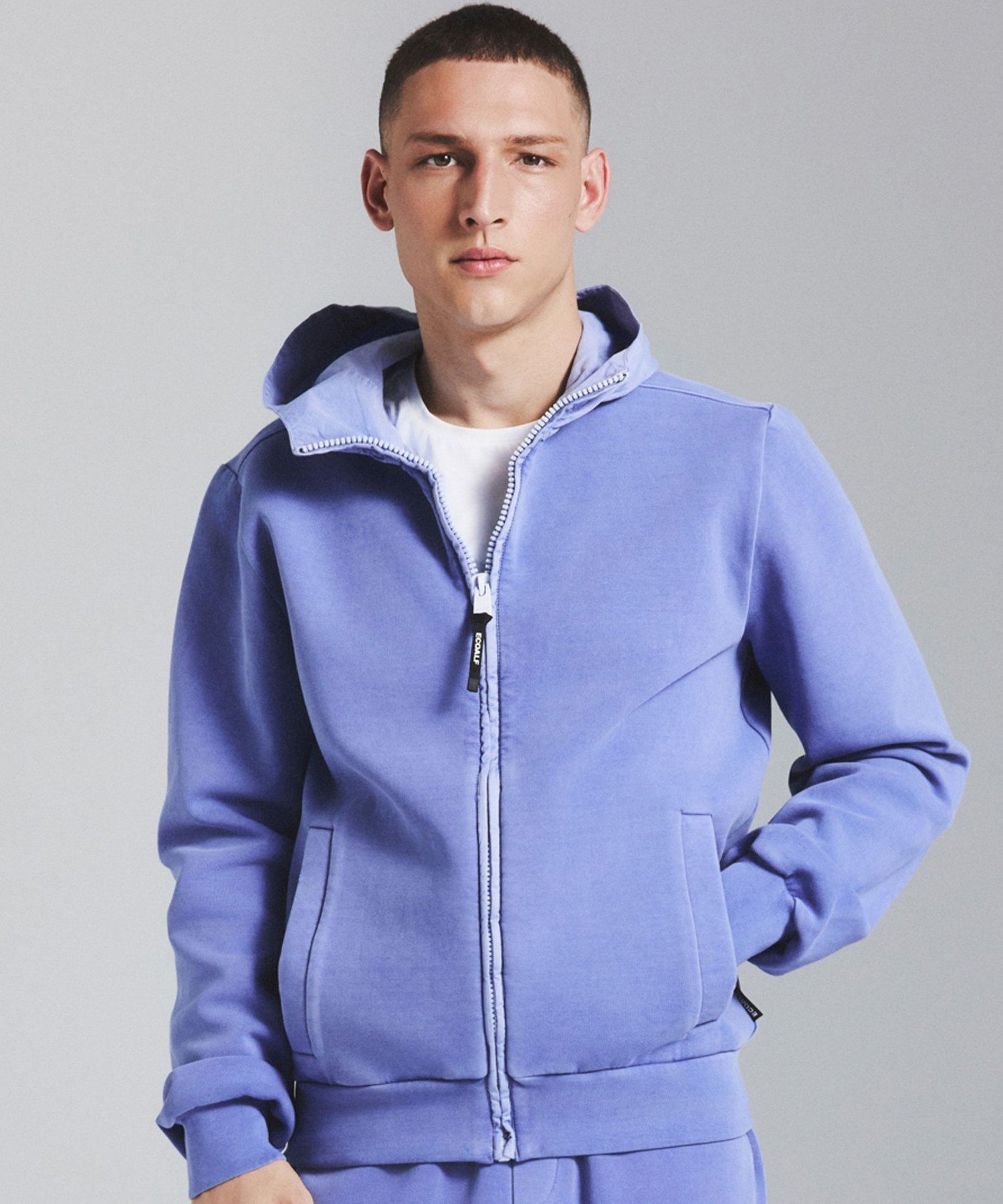 【SALE／37%OFF】ECOALF DYLAN ピグメント パーカー / DYLAN HYBRID MAN エコアルフ トップス パーカー・フーディー ブルー グレー【送料無料】