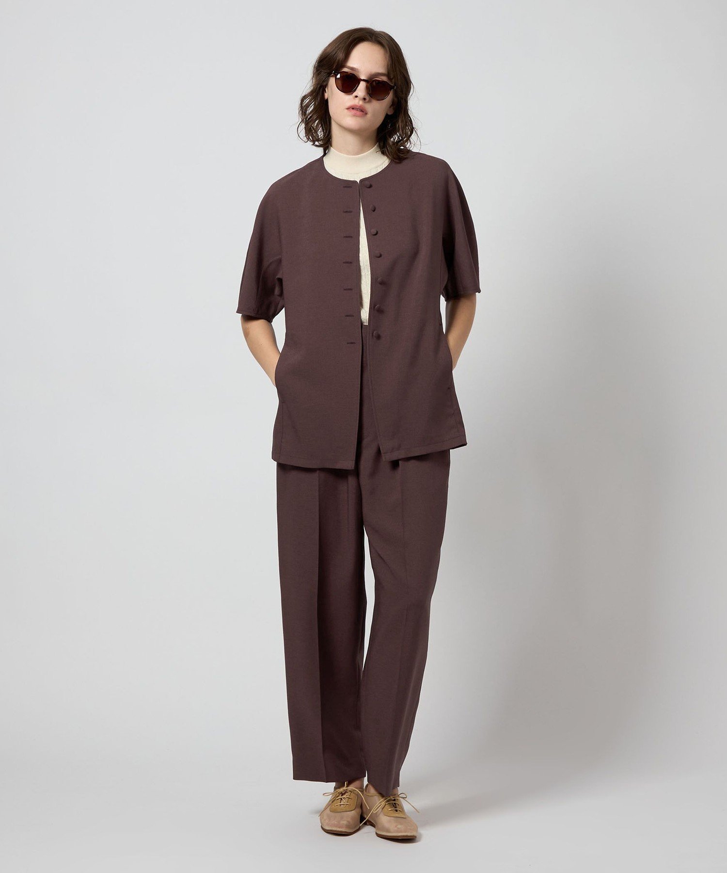 Steven Alan ＜Steven Alan＞スラブ オックス ブラウス ユナイテッドアローズ アウトレット トップス シャツ・ブラウス グレー ブラウン