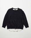 【SALE／50%OFF】UNITED ARROWS green label relaxing ＜GLR or＞ タンクトップ付き レイヤード 長袖 ニット -ユニセックス- ユナイテッドアローズ アウトレット トップス ニット ネイビー グレー ブルー