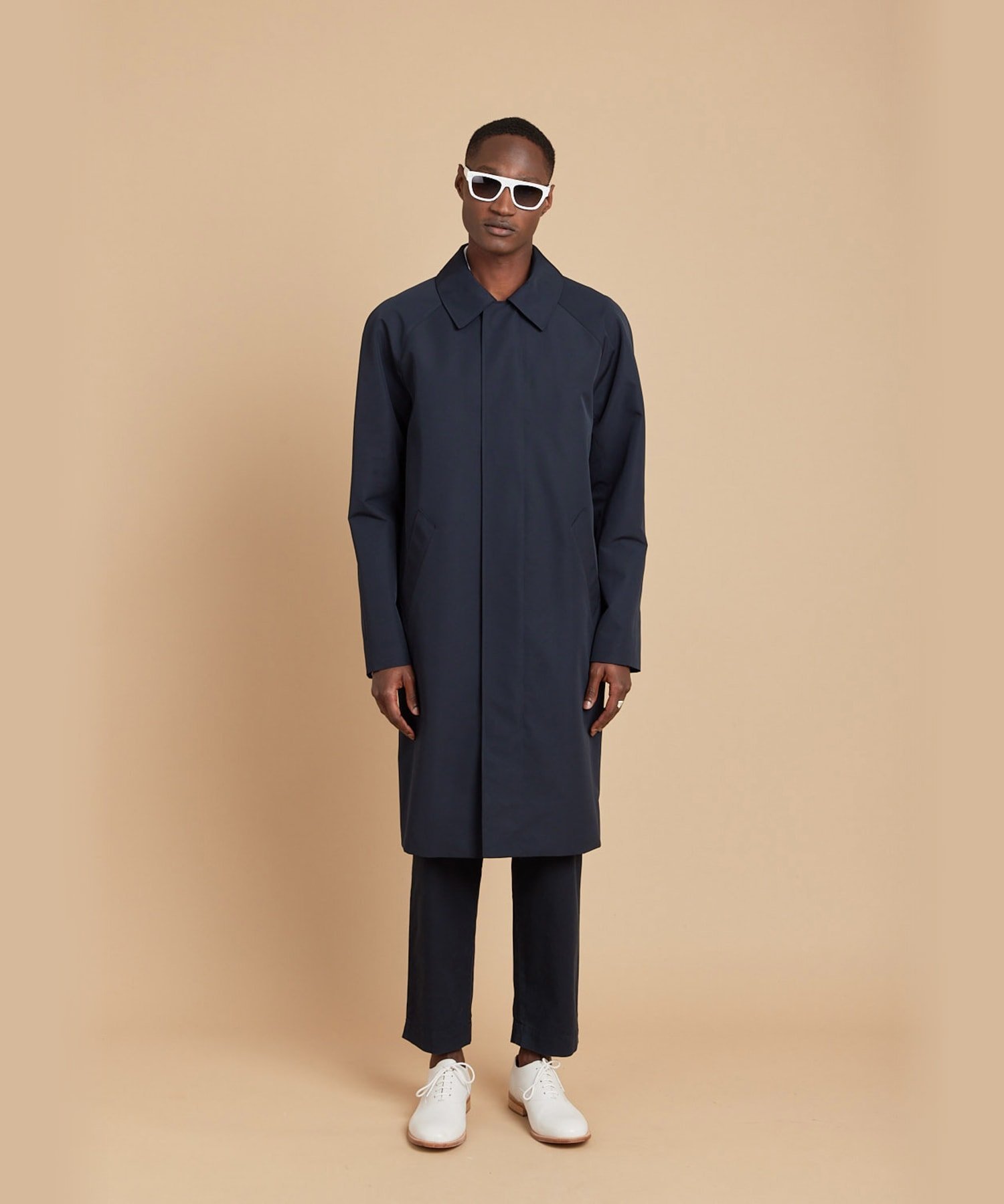 UT55 MANTEAU コート アニエスベー ジャケット・アウター ステンカラーコート ネイビー