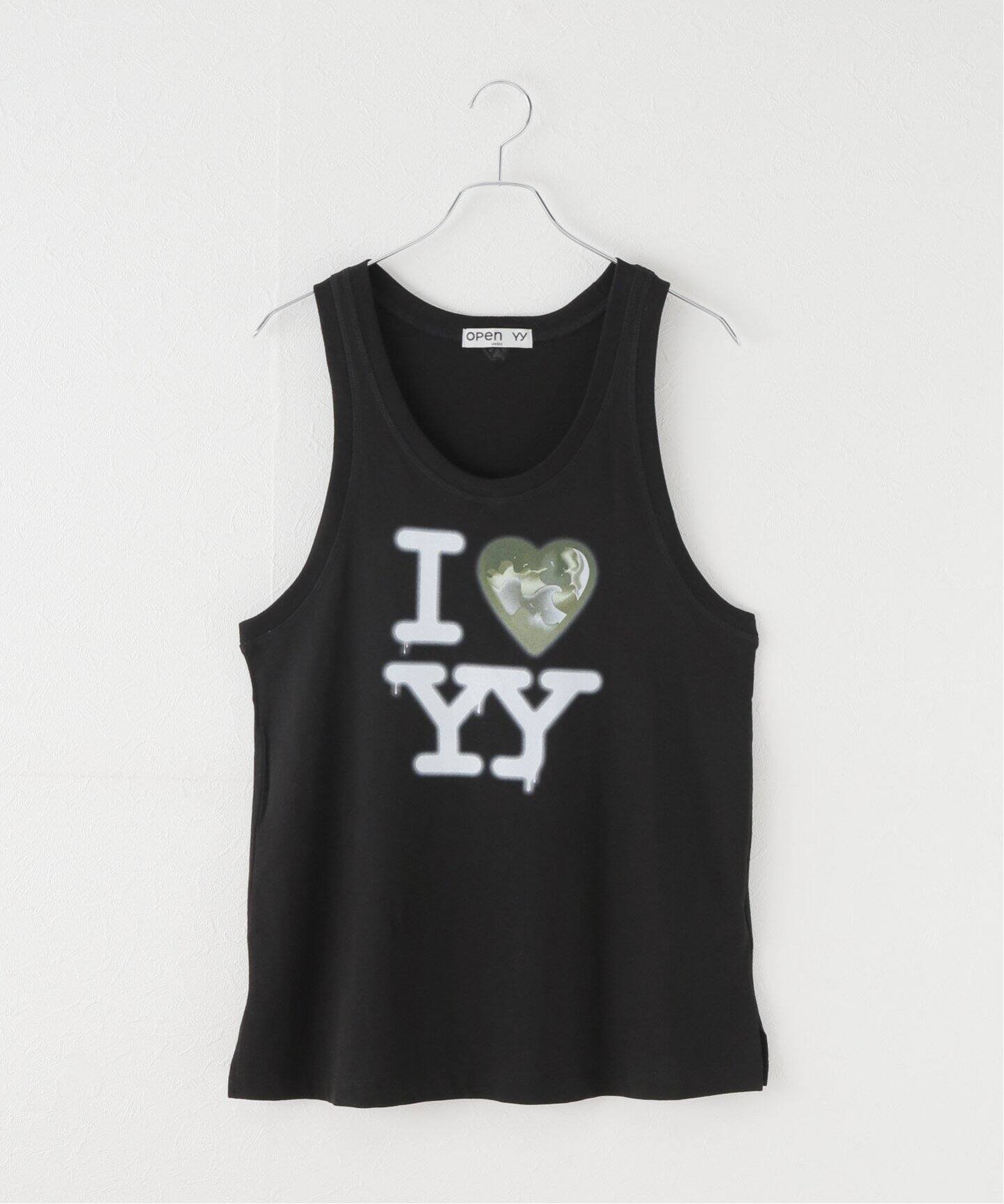 Oriens JOURNAL STANDARD 【OPEN YY / オープンワイワイ】 I LOVE YY SLEEVELESS:ノースリーブ オリエンス ジャーナルスタンダード トップス ノースリーブ・タンクトップ ブラック ホワイト【送料無料】