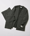 【SALE/50%OFF】ADAM ET ROPE' HOMME ノーカラー イージー ジャケット / シーズンレス / セットアップ対応 アダムエロペ ジャケ...