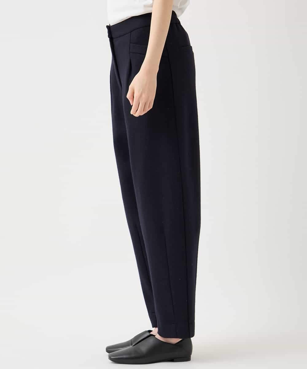 HIROKO BIS 圧縮スムーステーパードパンツ ヒロコ ビス パンツ その他のパンツ ネイビー カーキグリーン