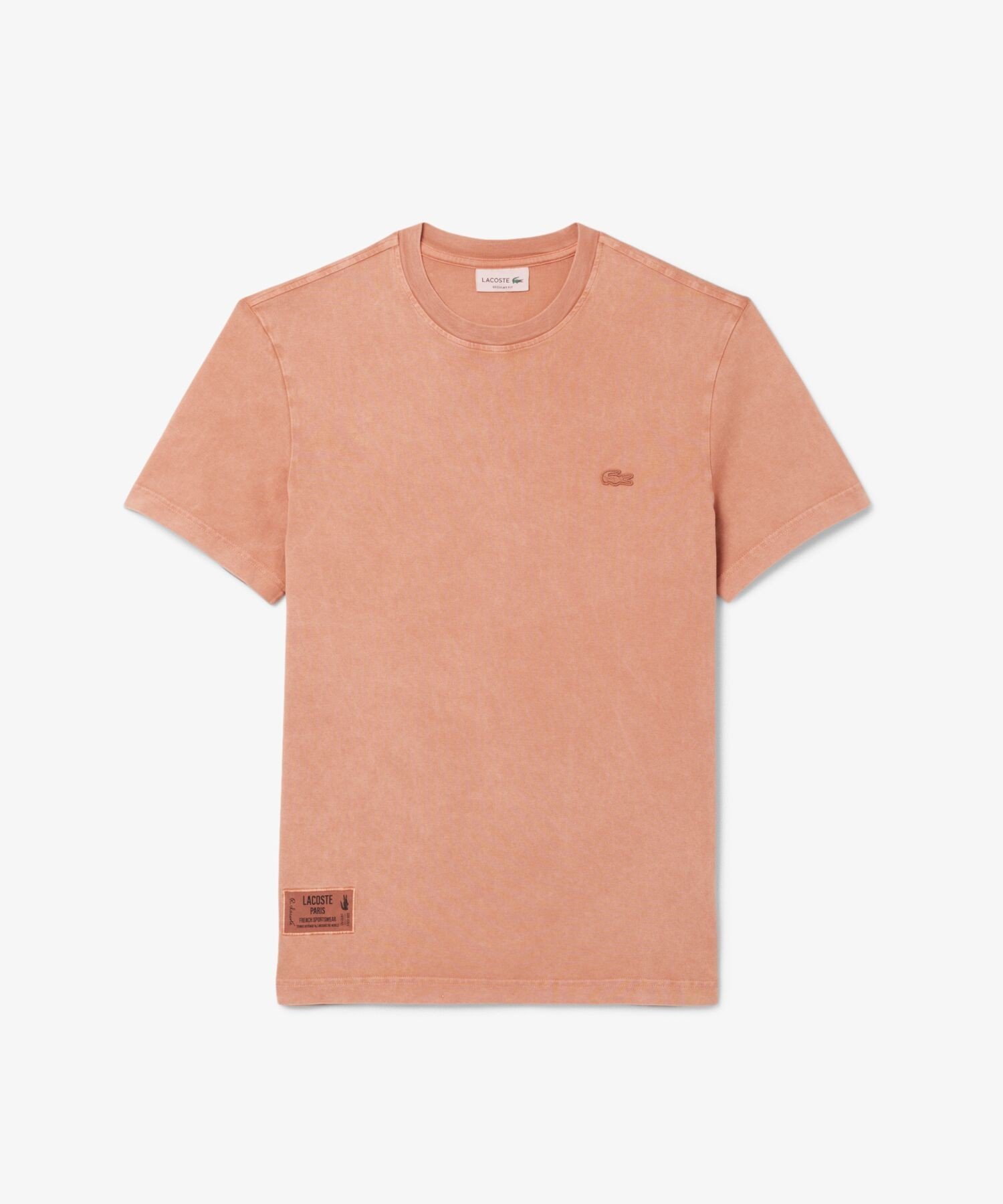 【SALE／30%OFF】LACOSTE ウォッシュエフェクトTシャツ ラコステ トップス カットソー・Tシャツ ブラウン ネイビー【送料無料】