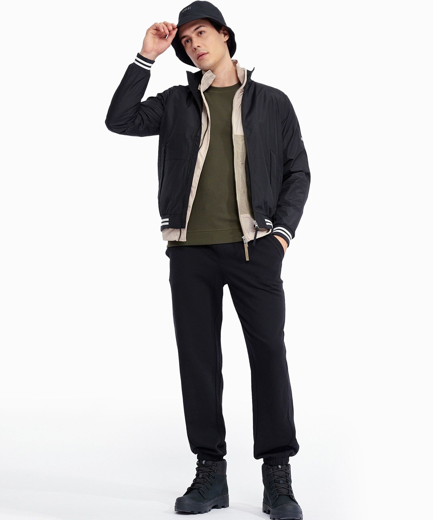 【SALE／30%OFF】AIGLE UVカット スウェットパンツ エーグル パンツ ジャージ・スウェットパンツ ブラック【送料無料】