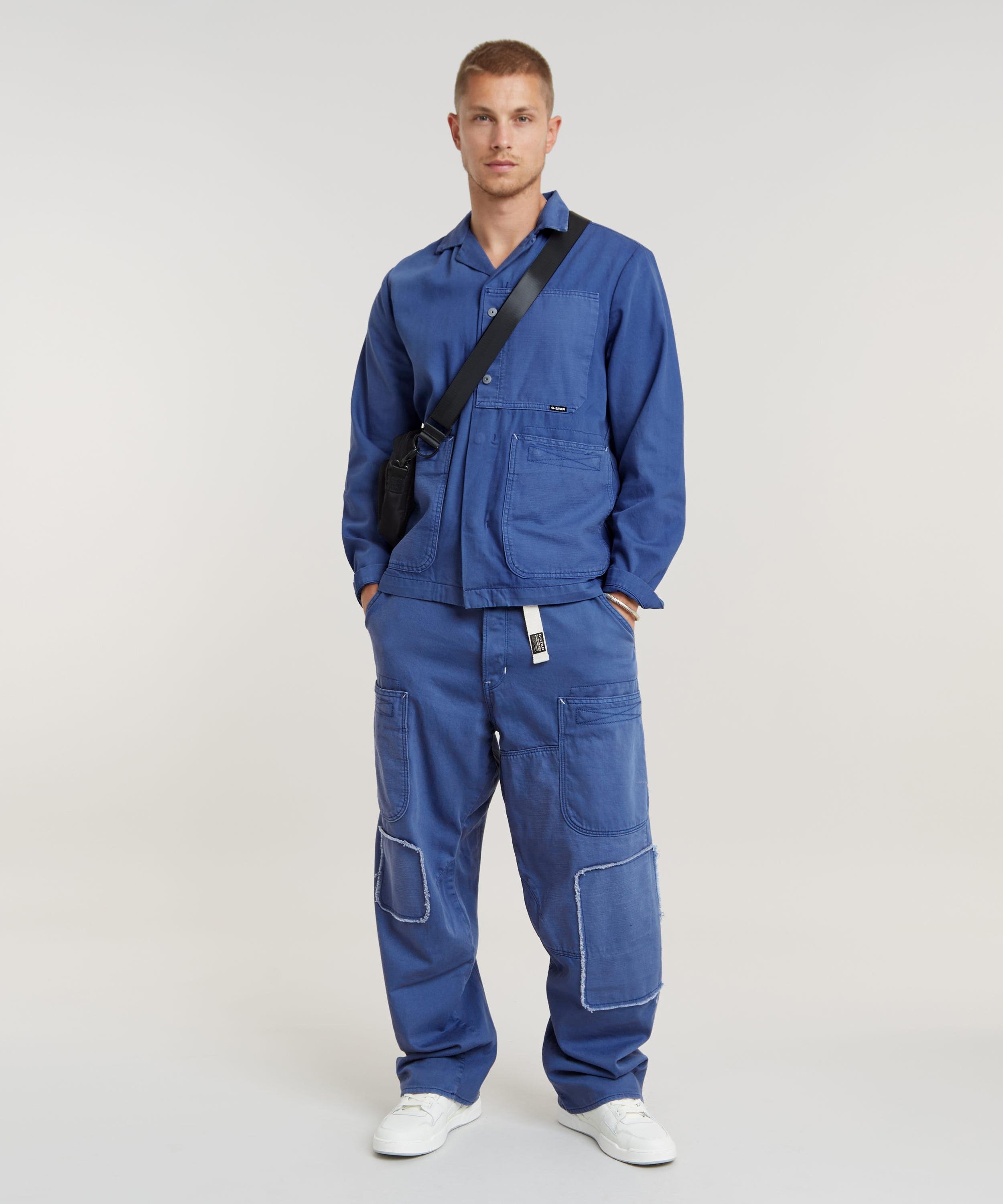 【公式ショップ】MARSEILLE BLAZER 2.0/ミリタリーディテールデニムブレザー/フレンチワークジャケット ジースターロゥ ジャケット・アウター デニムジャケット ブルー