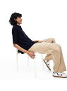 【SALE/30%OFF】LACOSTE バックパネルプリーツ切り替えポロ ラコステ カットソー ポロシャツ ネイビー【送料無料】