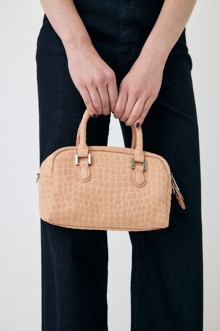 【SALE／50%OFF】MOUSSY F/CROCO MINI ボストン バッグ マウジー バッグ その他のバッグ ブラック ピンク【送料無料】