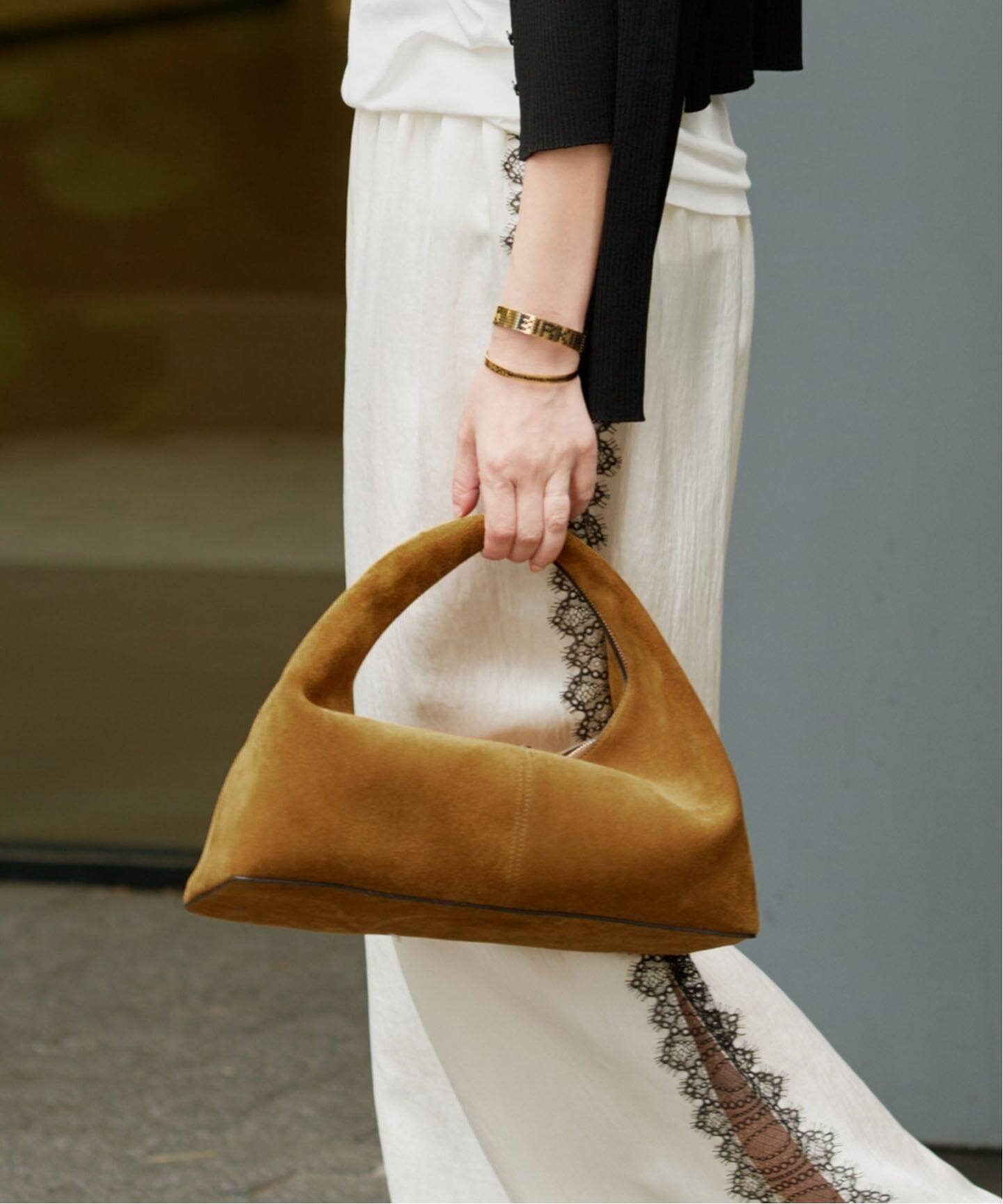 VERMEIL par iena FRENZLAUER フランツロアー Panier Baguette SUEDE 別注 ヴェルメイユ パー イエナ バッグ ハンドバッグ ベージュ【送料無料】