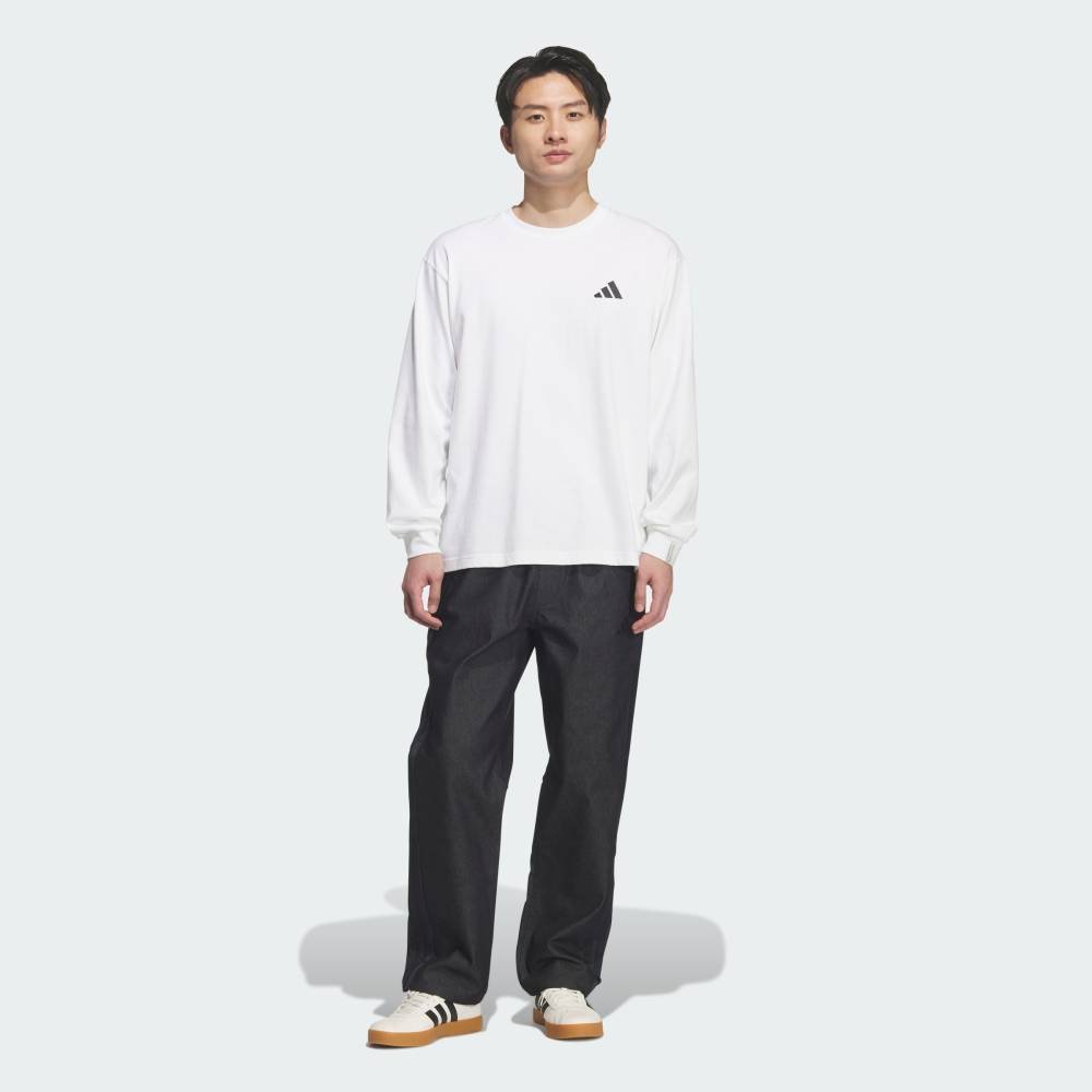 【SALE／20%OFF】adidas 【公式】アディダス adidas 返品可 エッセンシャルズ プラス レギュラーフィット ストレッチデニム フルレングス オープンヘム パンツ アディダス パンツ その他のパンツ ブルー【送料無料】