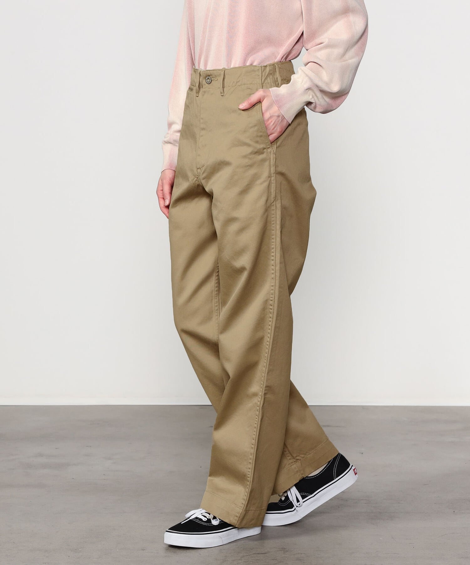 Bshop BUZZ RICKSON'S ｜ ＜別注＞コットン ミリタリーチノ 1942 MODEL WOMEN ビショップ パンツ その他のパンツ カーキグリーン