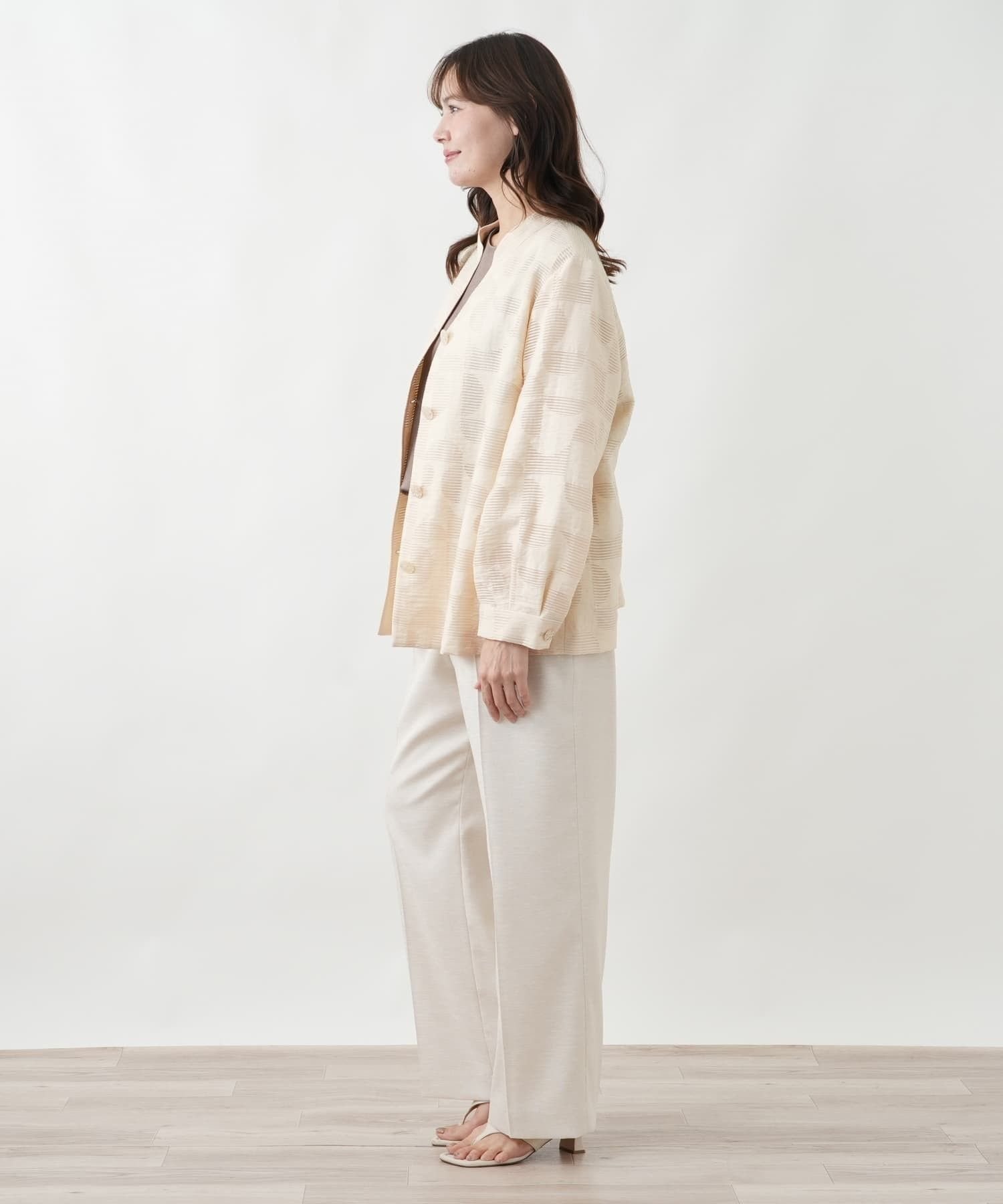 Leilian PLUS HOUSE ジャケット【ROCHAS Premiere】 レリアン プラスハウス ジャケット・アウター テーラードジャケット・ブレザー ベージュ