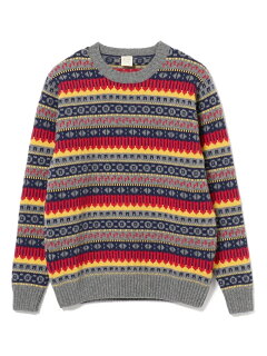Country of Origin Fairisle Lambswool Sweater 51-15-0450-012: Yellow Country of Origin Fairisle Lambswool Sweater 51-15-0450-012: Yellow