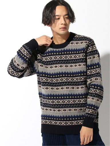 Country of Origin Fairisle Lambswool Sweater 51-15-0450-012: Navy Country of Origin Fairisle Lambswool Sweater 51-15-0450-012: Navy