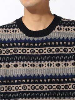 Country of Origin Fairisle Lambswool Sweater 51-15-0450-012: Navy Country of Origin Fairisle Lambswool Sweater 51-15-0450-012: Navy