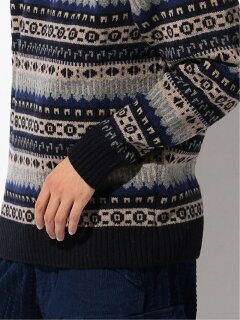 Country of Origin Fairisle Lambswool Sweater 51-15-0450-012: Navy Country of Origin Fairisle Lambswool Sweater 51-15-0450-012: Navy
