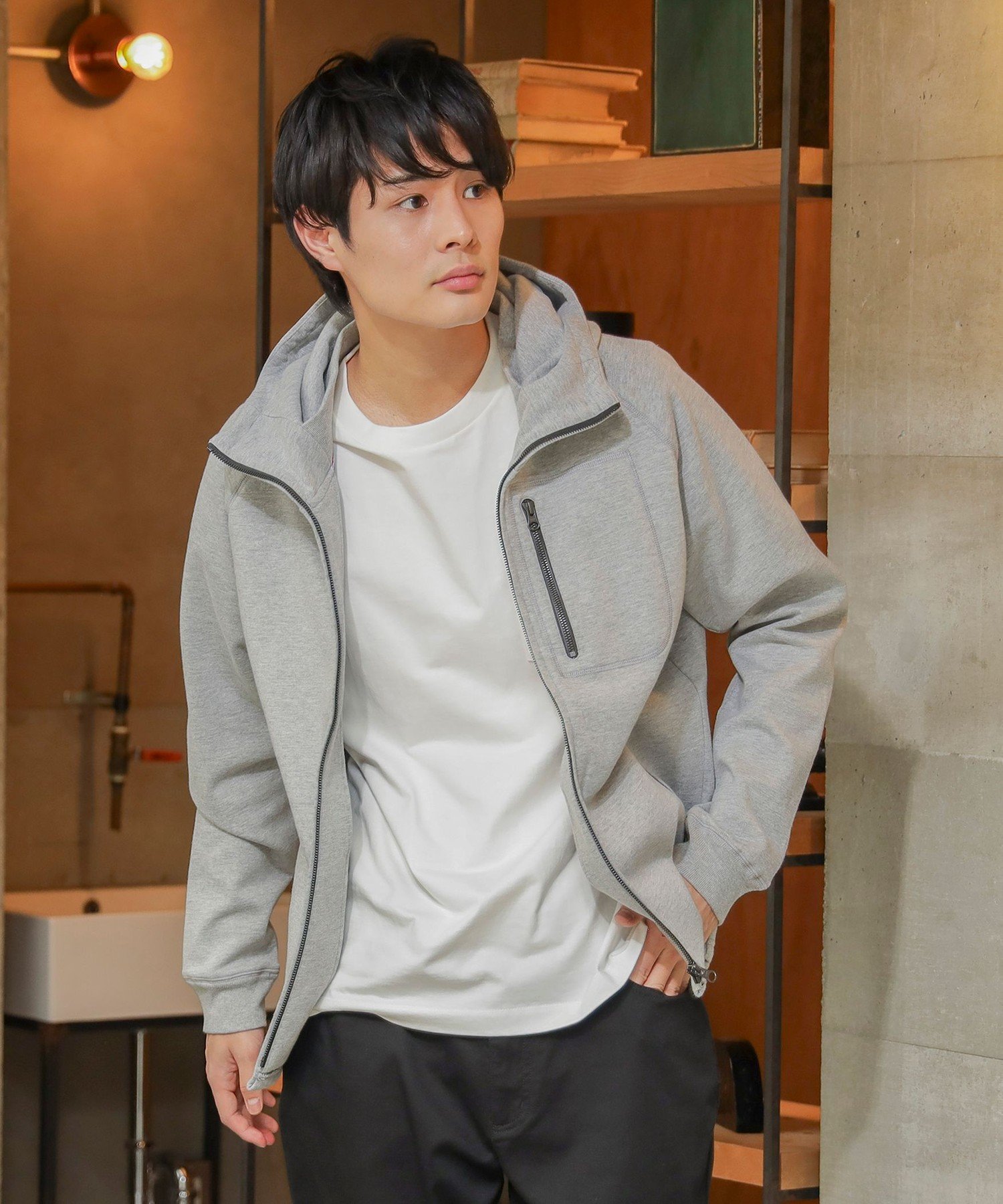 【SALE/40%OFF】BEAMS HEART MEN フィルム ライト パーカー スウェット 25SS ビームス ハート トップス パーカー・フーディー ネイビー ブラック グレー ベージュ【送料無料】