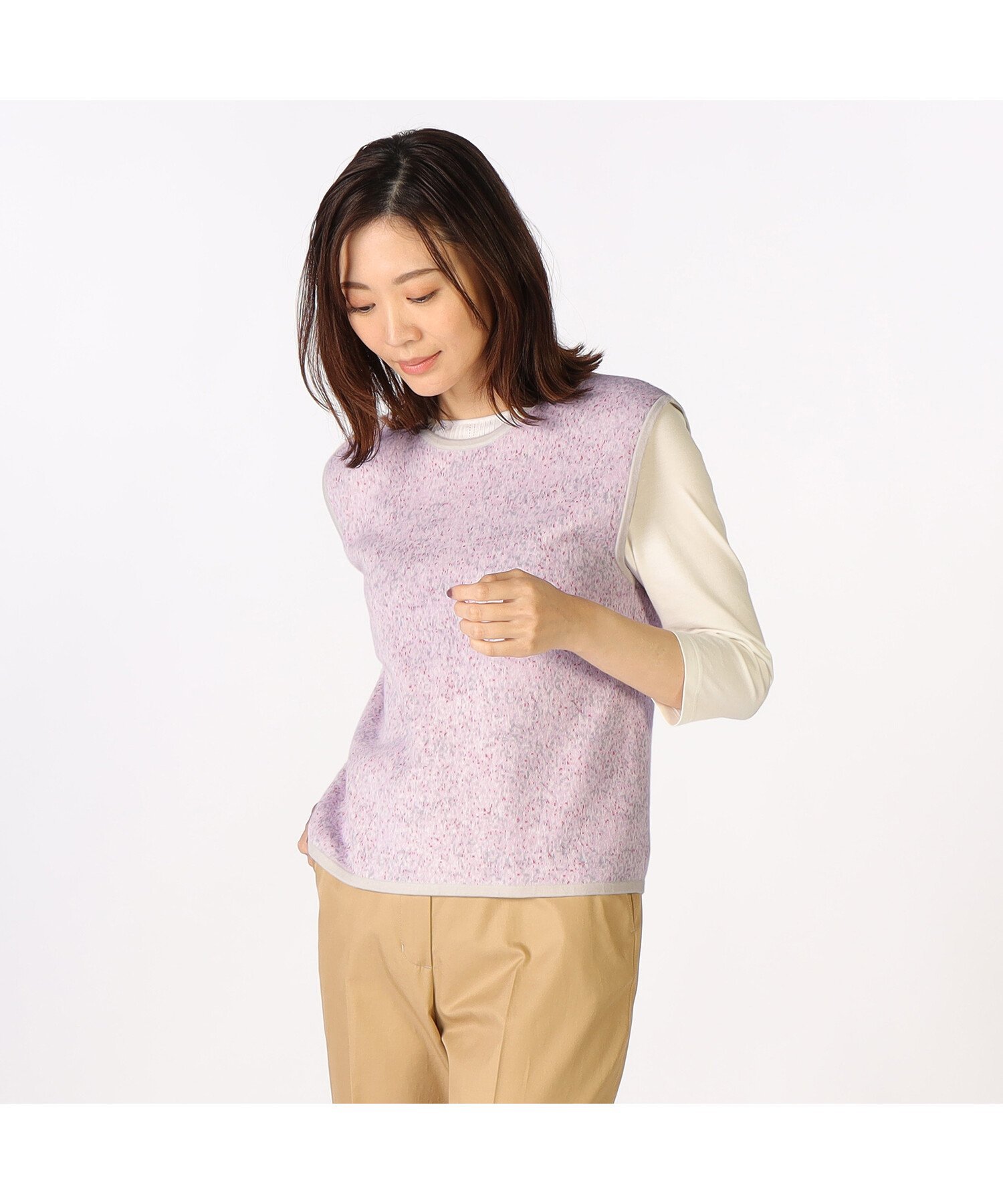 【SALE／66%OFF】KEITH カラーツィードニット キース トップス ニット ブルー ピンク【送料無料】