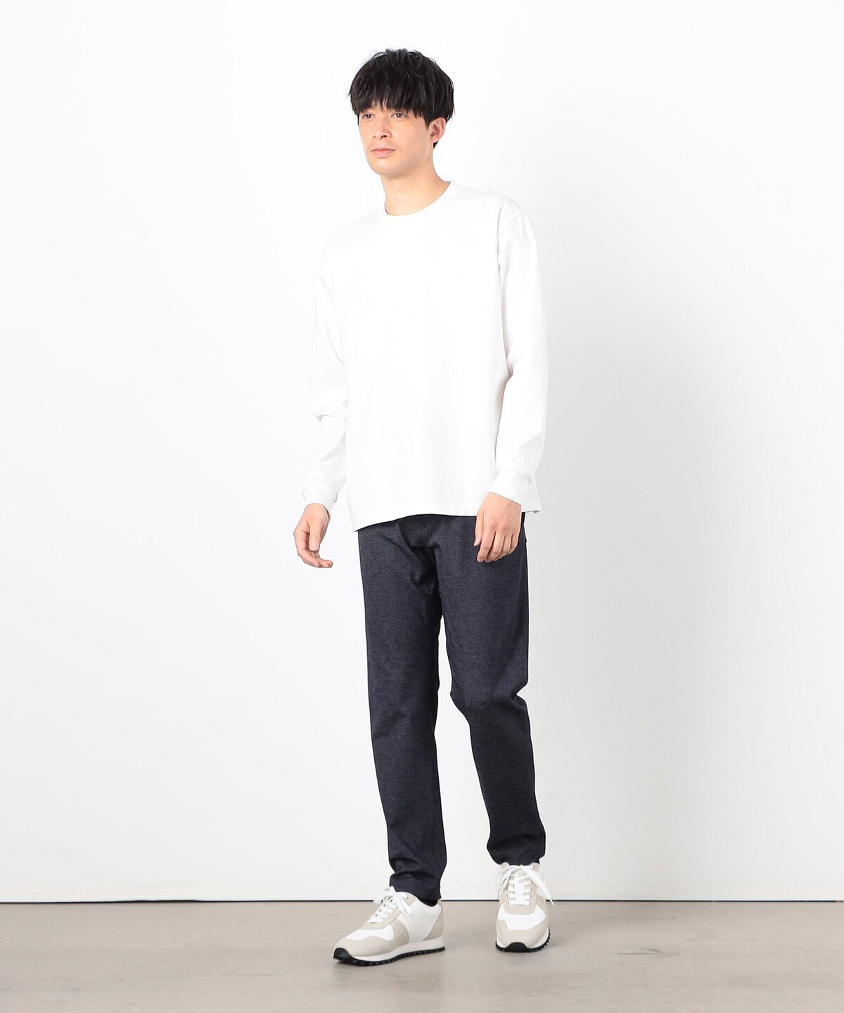 デニムライクストレッチ クライミングパンツ コムサイズム パンツ その他のパンツ ネイビー