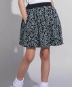 【SALE/20%OFF】BeBe 【お揃い】ジオメトリックロゴ総柄ポンチギャザースカート(90~150cm) ベベ オンライン ストア スカート その他のスカート ブラック【送料無料】