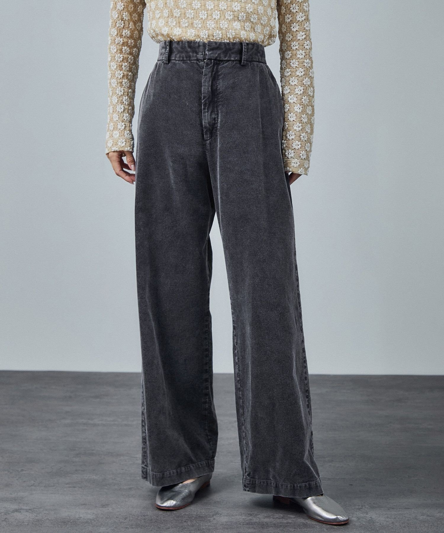 SALON adam et rope' フェードコーデュロイパンツ / セットアップ対応 サロン アダム エ ロペ パンツ その他のパンツ ブラウン グレー ピンク【送料無料】