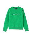 PEARLY GATES 14Gクルーネックニットプルオーバー <ジャガードロゴ総柄> パーリーゲイツ トップス ニット グリーン ネイビー ホワイト【送料無料】