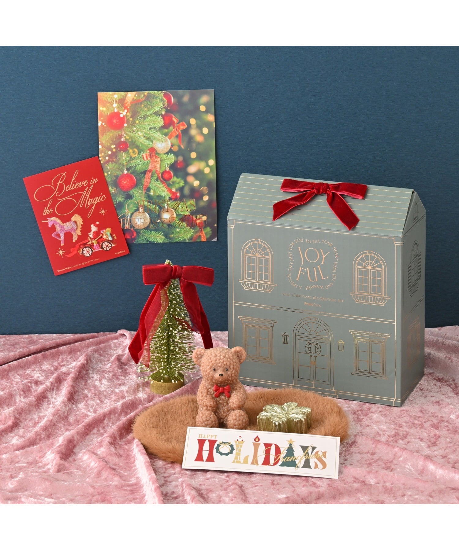 Francfranc ミニクリスマスデコレーション ギフトセット レッド*グリーン フランフラン インテリア・生活雑貨 オブジェ・置物・アート レッド