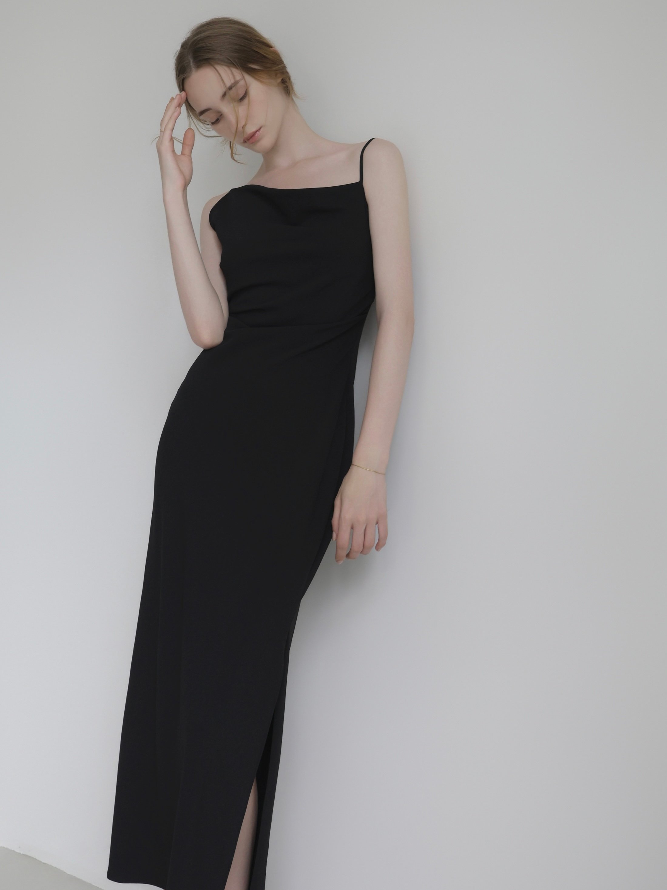 celon 【celon】asymmetry drape cami dress ザトーべ ワンピース・ドレス ワンピース ブラウン ホワイト ピンク ブラック【送料無料】