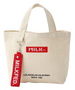 MILKFED. BAR AND UNDER LOGO LUNCH TOTE MILKFED. ミルクフェド バッグ トートバッグ ホワイト ブラック ブラウン ピンク パープル ネイビー レッド