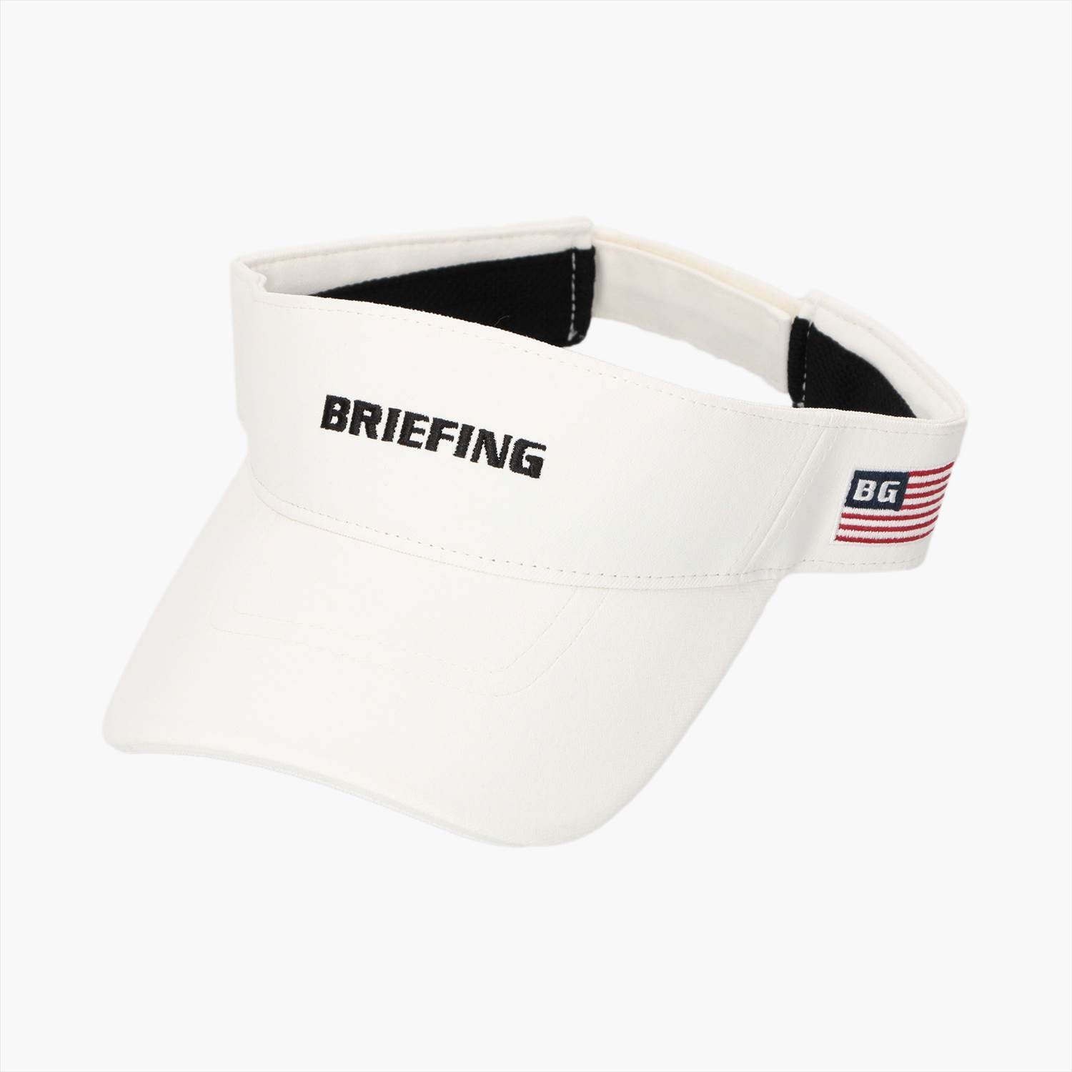 BRIEFING GOLF 【BRIEFING GOLF/ブリーフィングゴルフ】MENS WASHED VISOR ブリーフィング 帽子 サンバイザー ホワイト ブラック【送料無料】