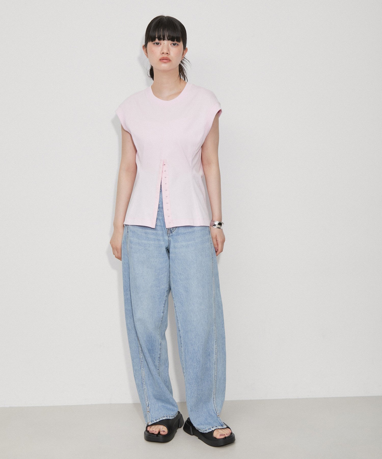 【SALE／40%OFF】ADAM ET ROPE' FEMME PAES SLIDE アダムエロペ シューズ・靴 その他のシューズ・靴 ブラック ベージュ【送料無料】
