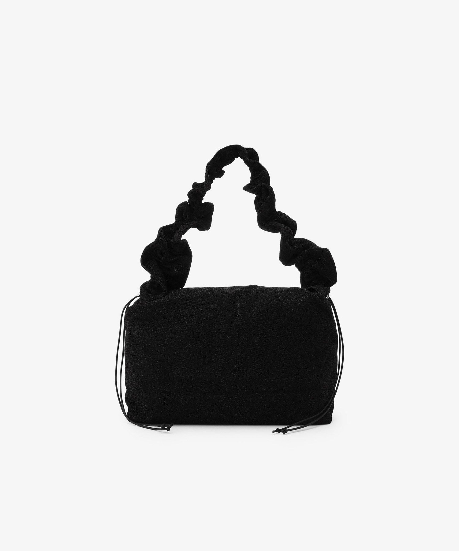 Afternoon Tea LIVING ラメギャザーショルダーバッグ アフタヌーンティー・リビング バッグ ショルダーバッグ ブラック シルバー【送料無料】