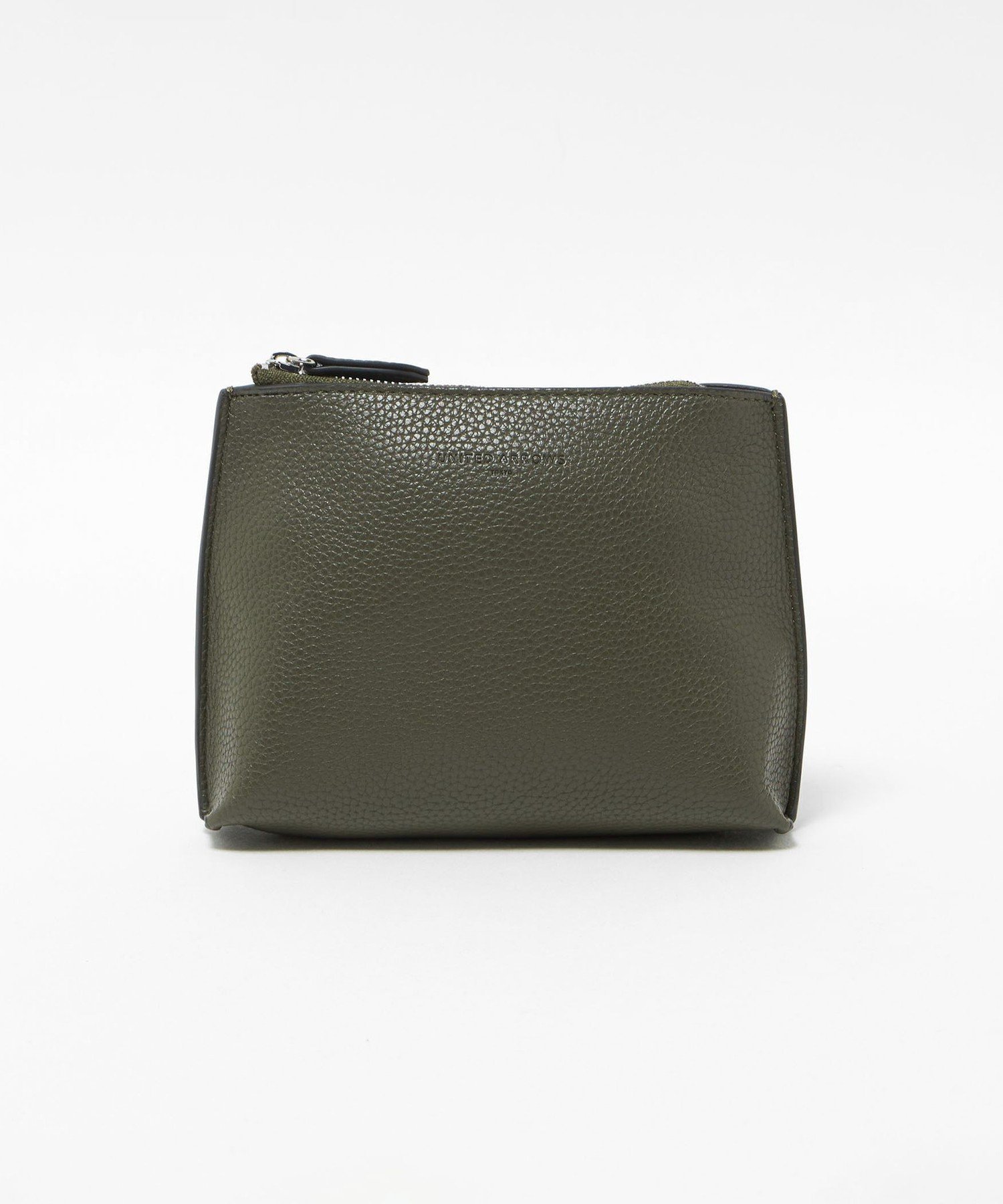 UNITED ARROWS レザーライク ポーチ S ユナイテッドアローズ バッグ クラッチバッグ グリーン グレー ブラック ネイビー【送料無料】