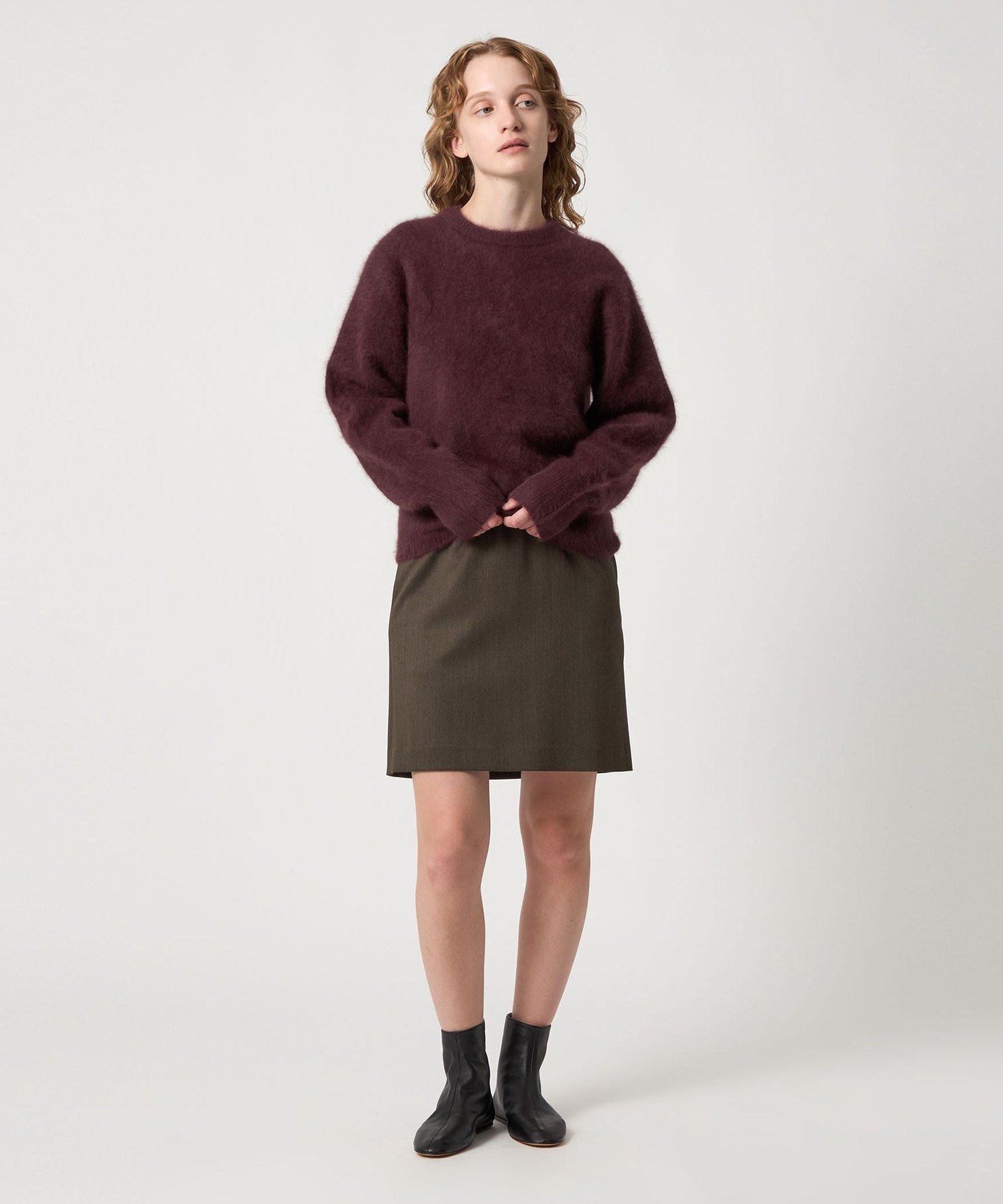 Steven Alan ＜Steven Alan＞ミニ スカート ユナイテッドアローズ アウトレット スカート その他のスカート ブラック ブラウン
