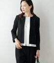 ニューヨーカー 服 レディース 【SALE／30%OFF】NEWYORKER WOMEN バルキーツィードジャージー ノーカラージャケット ニューヨーカー トップス カットソー・Tシャツ ブラック ベージュ【送料無料】