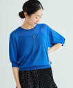 【SALE/30%OFF】le.coeur blanc 《WEB限定アイテム》ウォッシャブルクルーネックニット ルクールブラン トップス ニット ブラック ホワ...