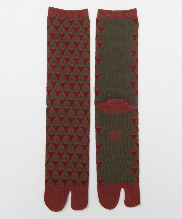 カヤ 【カヤ】足袋型くつ下25~28cm 籠目 アミナコレクション 靴下・レッグウェア 靴下 ブラウン