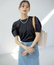 【SALE/30%OFF】組曲 【UVケア・接触冷感】GIZAコットンタックスリーブ Tシャツ クミキョク トップス カットソー・Tシャツ ホワイト ブラック グリーン【送料無料】