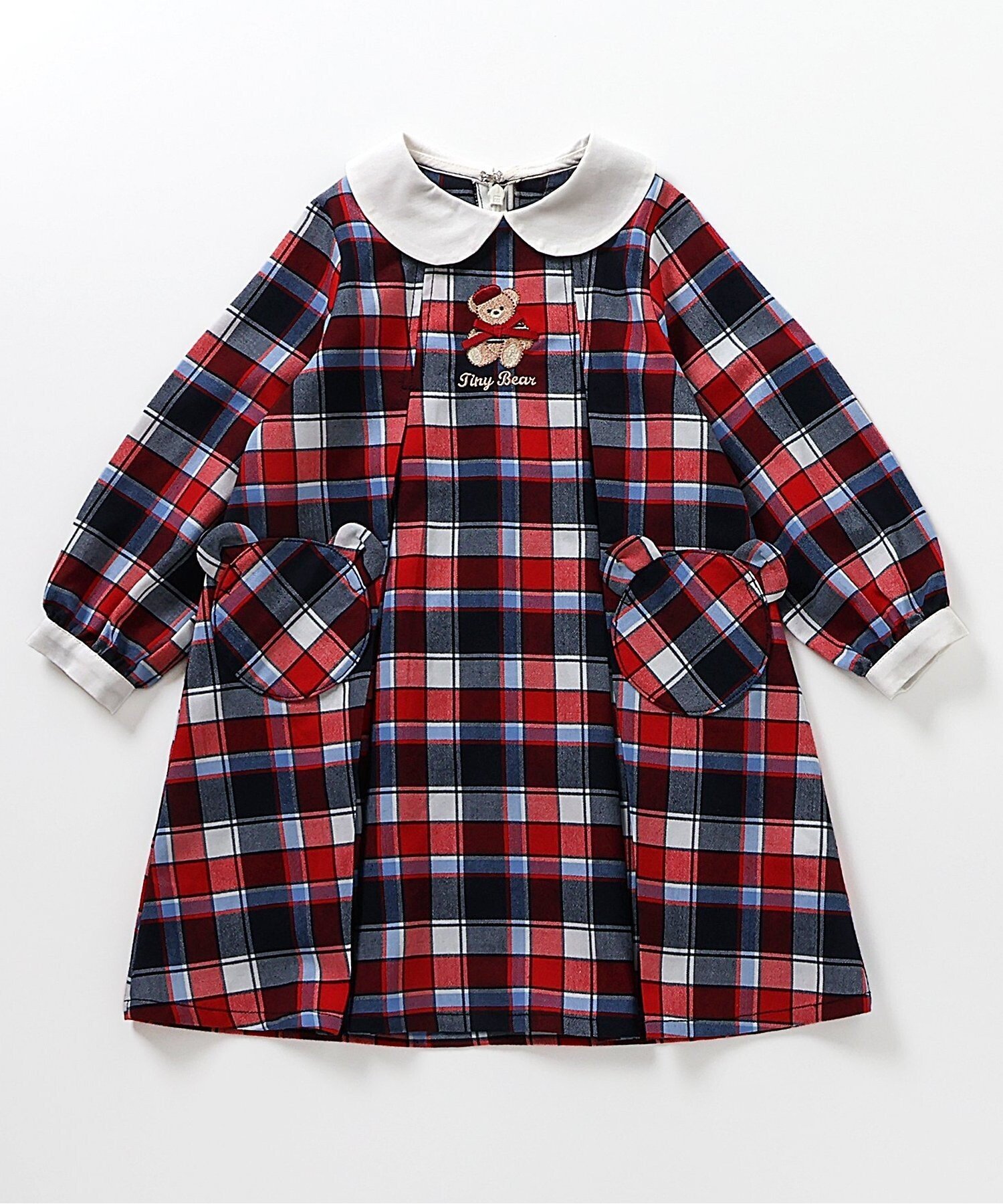 【SALE／50%OFF】apres les cours tiny bear ストライプ&チェックワンピース エフオーオンラインストア ワンピース・ドレス ワンピース 3