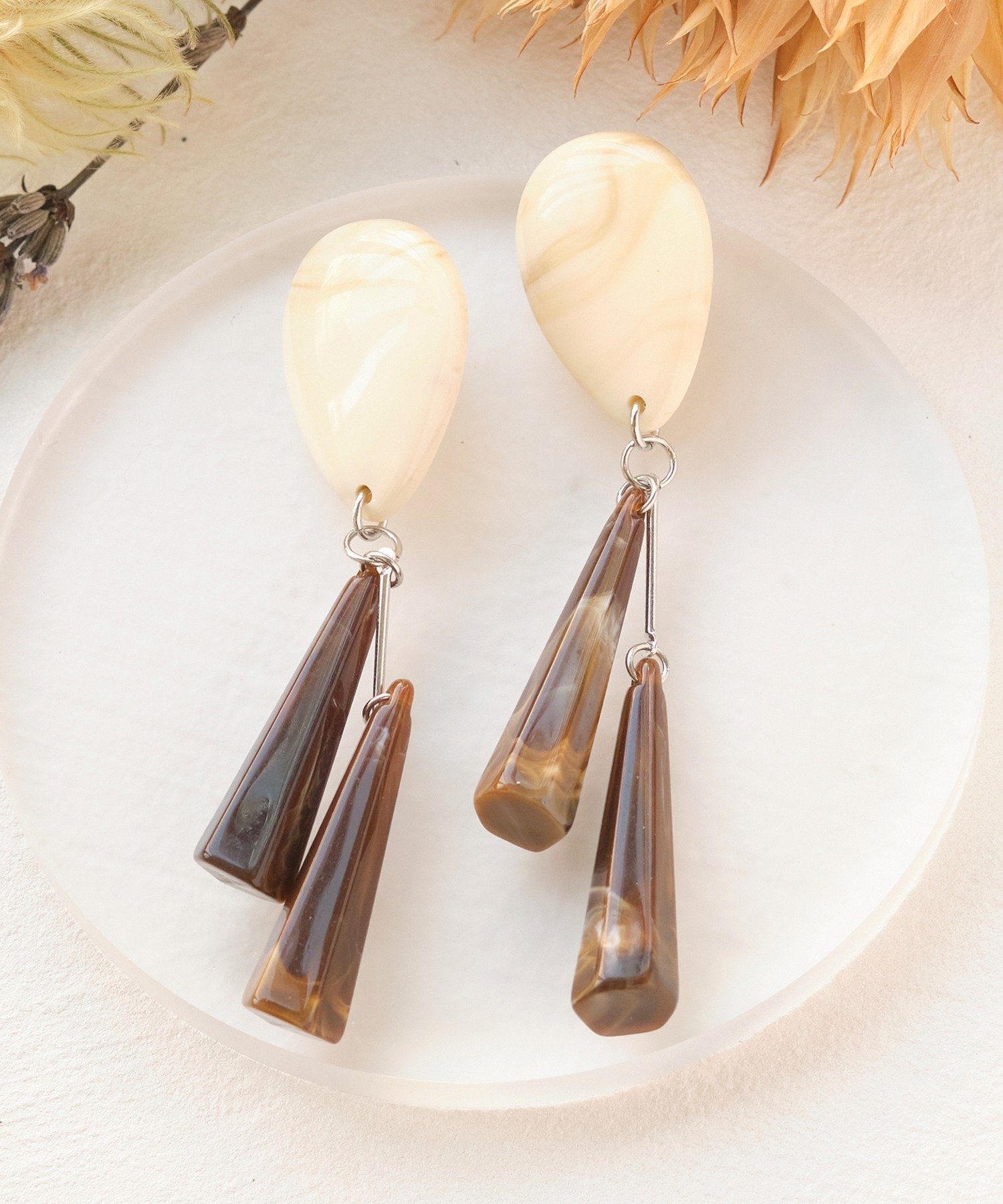sfy 【sfy】marble dropピアス ベージュ ジュエルアディクト アクセサリー・腕時計 ピアス ベージュ
