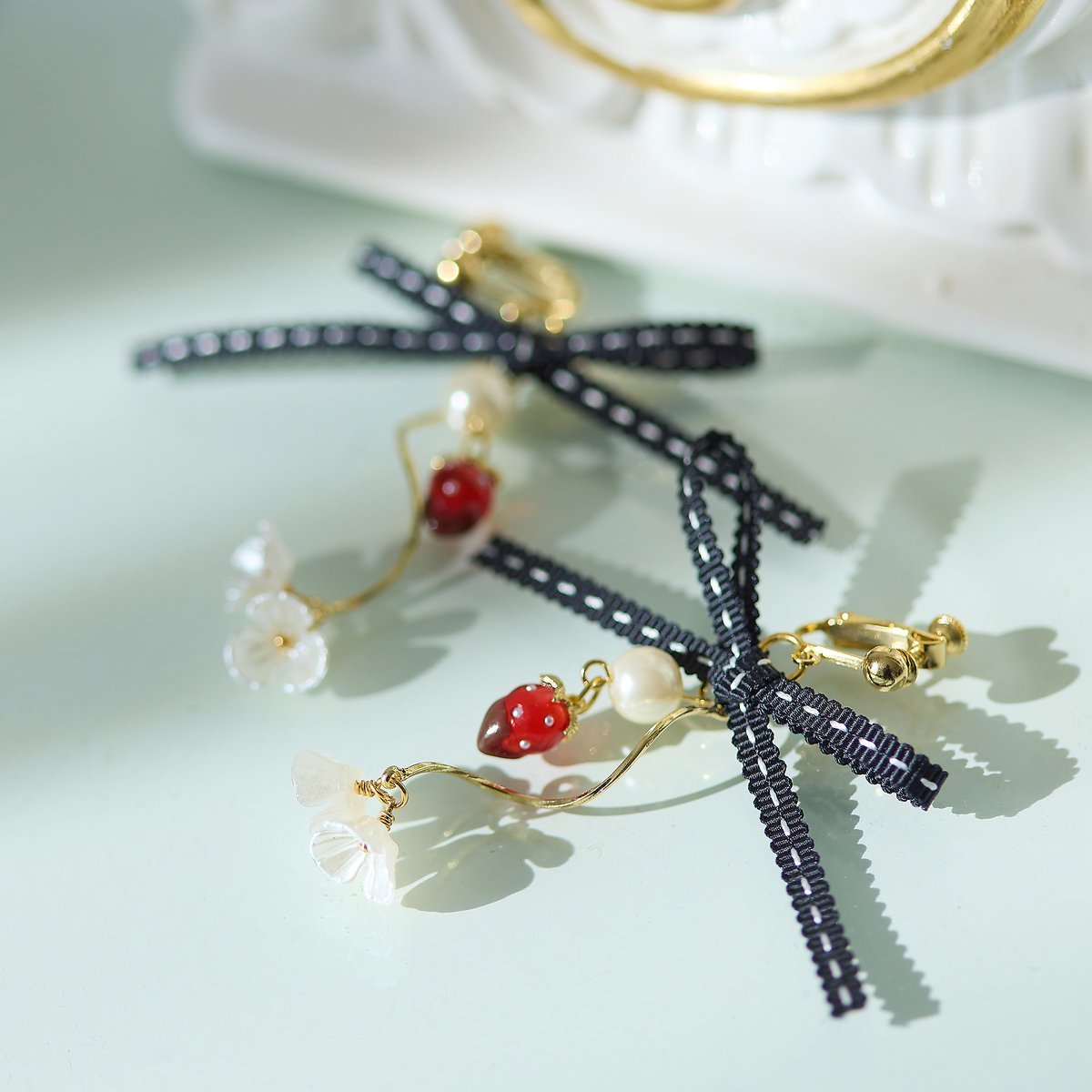 Rose Tiara チョコがけいちごのイヤリング ローズティアラ アクセサリー・腕時計 その他のアクセサリー・腕時計 ピンク レッド