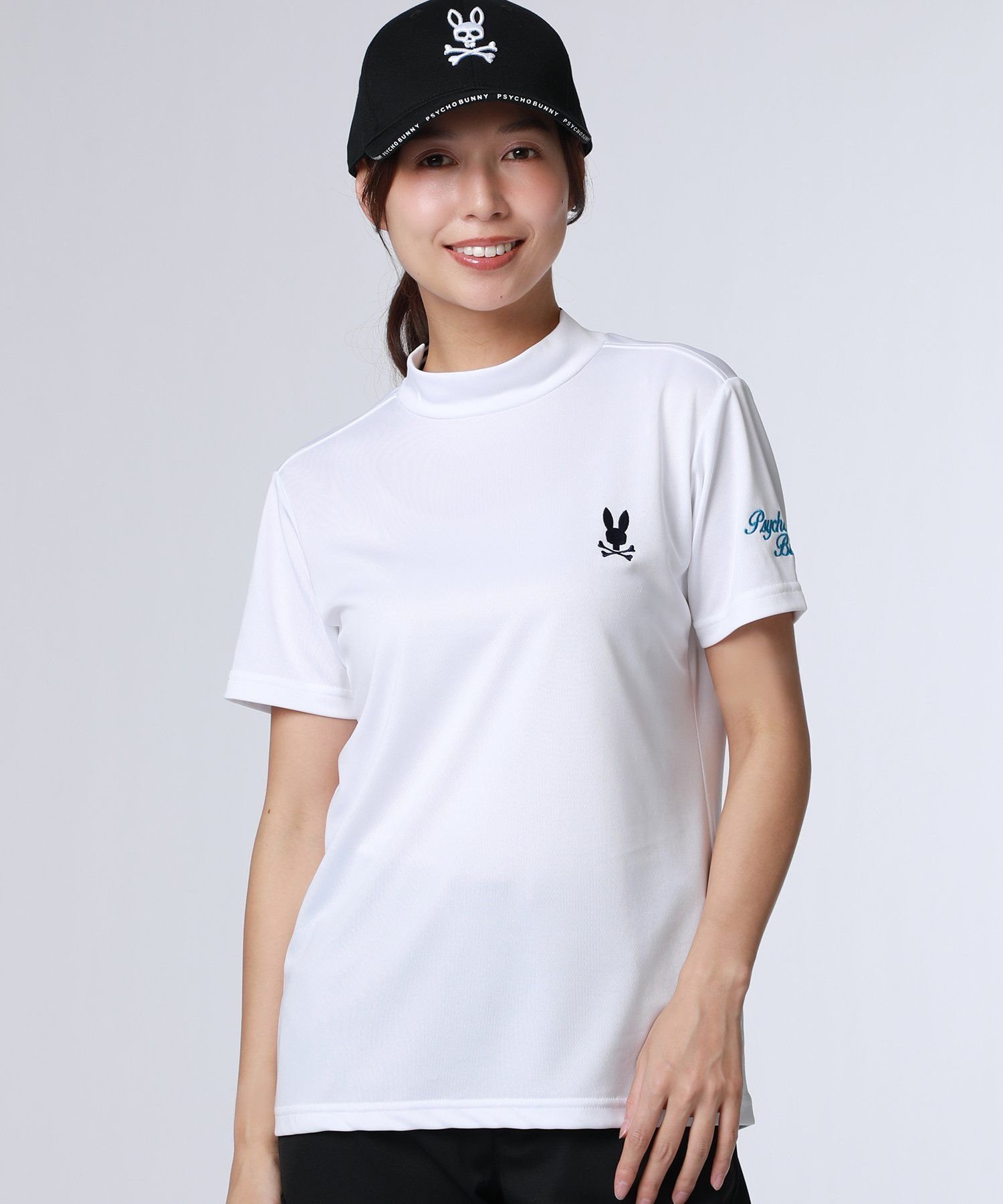 [GOLF][WOMEN]ベーシックバニー モックネックTシャツ サイコバニー トップス カットソー・Tシャツ ホワイト